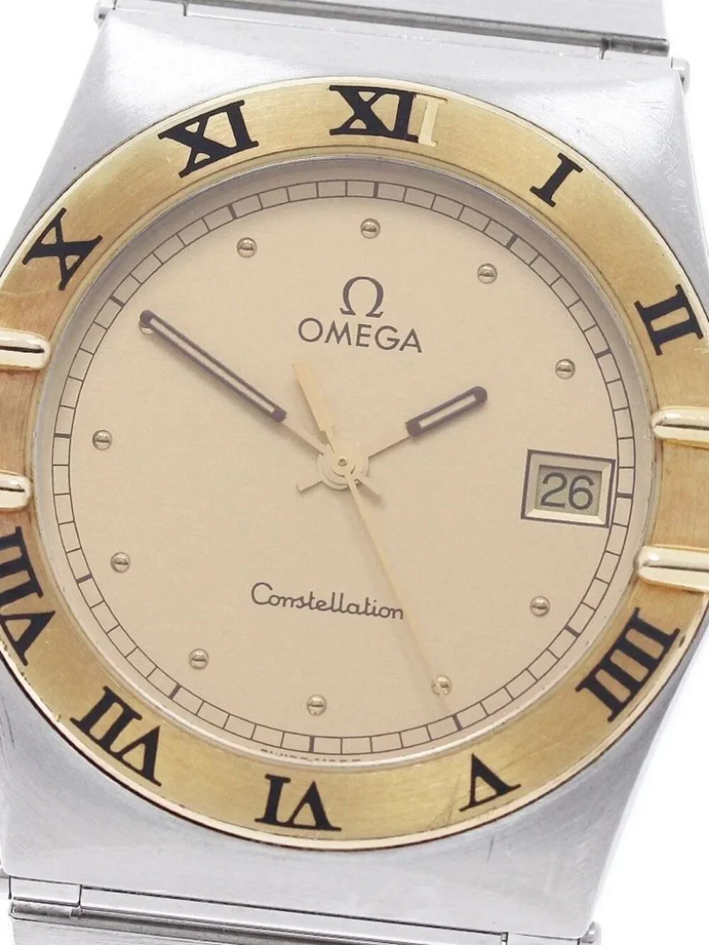 OMEGA Constellation Date gold Dial Quartz Men's Watch_966791